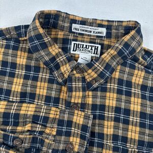 Duluth Trading Co Free Swingin Flannel Shirt Men's XXL Relaxed Fit Plaid
